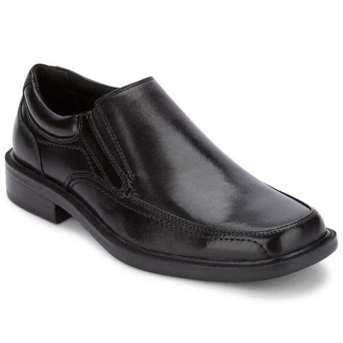 Pull-on / slip-on mens black dress shoes