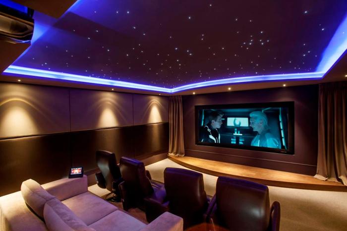 How to decorate a movie theater room