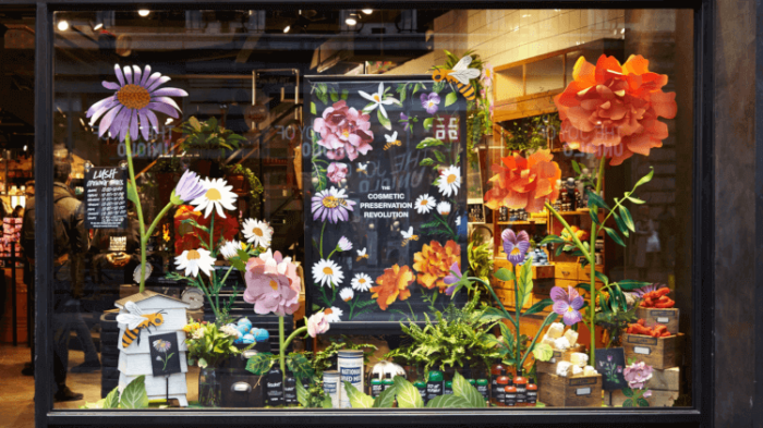 How to decorate a big boutique window