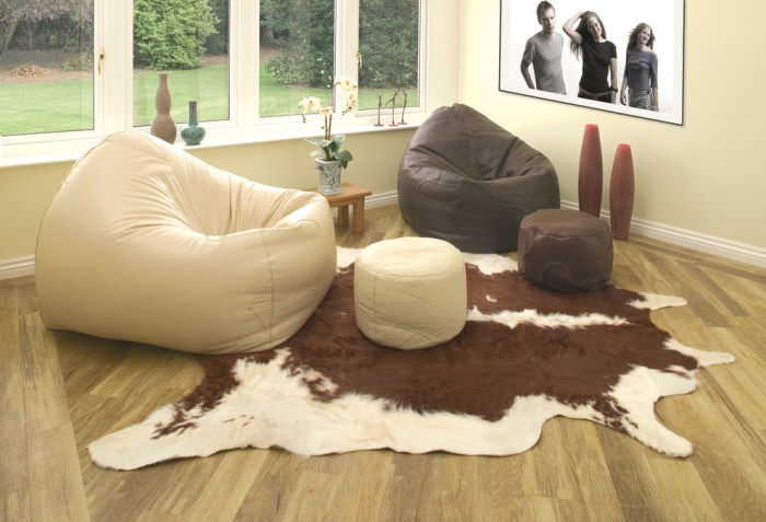 How to decorate living room with bean bags